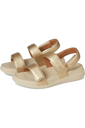 FitFlop Damskie sandały F-Mode GO regulowane płaskie paski z tyłu, , 6,5 UK, , 40 EU