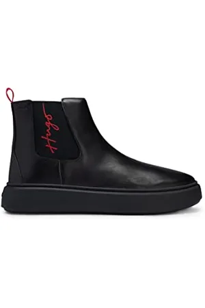 HUGO BOSS Męskie buty Allen_Cheb_lthwr Chelsea_Boot, Black1, 45 EU
