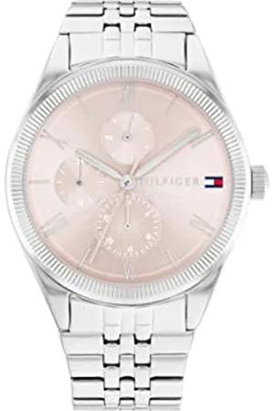 Tommy Hilfiger Analogowy Zegarek Kwarcowy Wielofunkcyjny dla Kobiet ze Srebrną Bransoletą ze Stali Nierdzewnej, 1782590