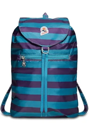 Invicta Backpack, VINTAGE NEXT; Minisac Drawstring Backpack, Casual Daypack, Unisex, One Size 8 LT, For Day Trips & Free Time, with Hip-Belt, packable, Italian Design, bicolor blue/violet