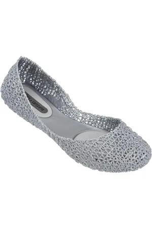 Melissa Kobiety Campana Papel Vii Baleriny, Srebrny, 40 EU