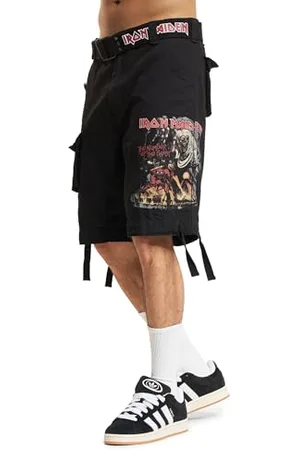 Brandit Unisex Iron Maiden Savage Shorts Number of The Beast Black Edition Cargos, , 5XL