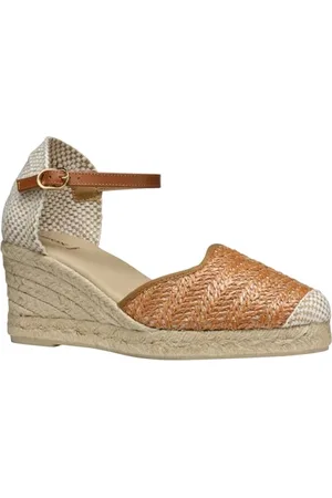 Geox D Gelsa Low E damskie sandały na koturnie, Camel, 37 EU