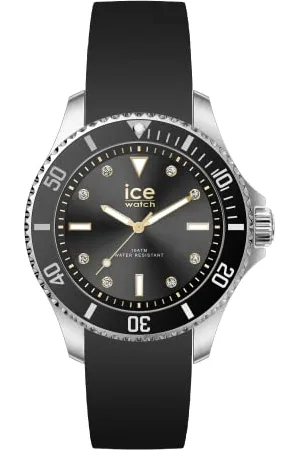Ice-Watch ICE steel Black gold - Ladies Silver Watch with Silicone Strap - 020367 (Small)