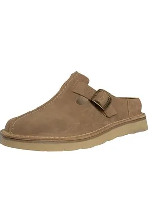 Clarks Męskie sandały Solsbury Mule Slide, ciemny piasek zamsz, 40 UK, , 42 EU