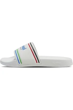Hummel Unisex Pool RT Slide sandały, białe/wielokolorowe, 46 EU, , 46 EU