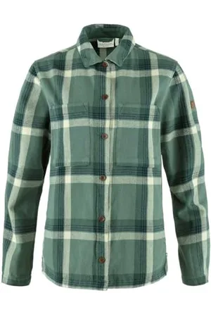Fjällräven Fjallraven 86986-614-679 Singi Flannel Overshirt W Damska koszulka Patyna Zielona Głęboka Patina Rozmiar L, , L