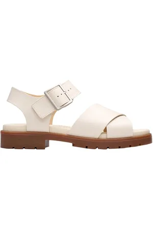 Clarks Premium Damskie sandały Orinoco Cross Cream, skóra kremowa, 5 UK, , 38 EU