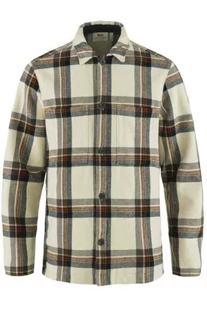 Fjällräven Męska kurtka flanelowa Singi, Kreda biały/ciemny granatowy, XL