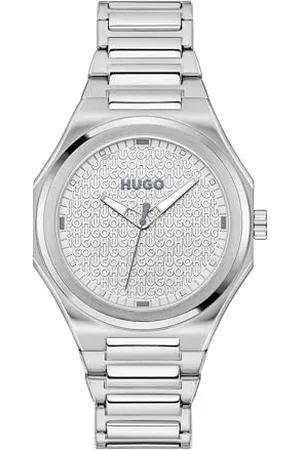 HUGO BOSS 3-ręczny zegarek kwarcowy dla kobiet #Graal dla niej kolekcja ze srebrną bransoletką ze stali nierdzewnej - 1540174, Srebrny biały, Jeden rozmiar