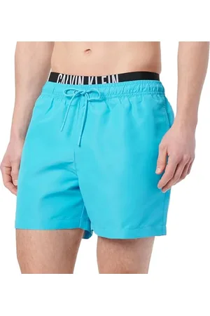 Calvin Klein CK JEANS Męskie spodenki pokładowe M DOUBLE WB, niebieskie (Bash Blue), M, , M