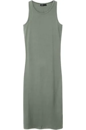 LMTD Damska sukienka Nlfhinaja Sl Long Solid Tank Dress Noos, , 170