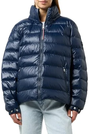 Tommy Hilfiger Damska kurtka puchowa CRV LW DOWN FEMININE GLOSS JKT WW0WW45355, niebieska, 48, , 48