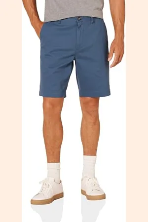 Amazon Męskie spodenki slim fit 23 cm, niebieskie, 31W