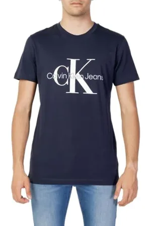 Calvin Klein Jeans Core Monologo Slim Tee J30j320935 Koszulki S/S Mężczyźni, NIEBIESKI, XXL