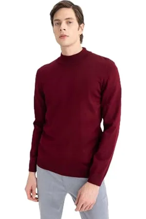 DeFacto Męski sweter – stylowy na golfie – kardigany i swetry z dzianiny dla mężczyzn – swetry i kardigany dla każdego, , XL