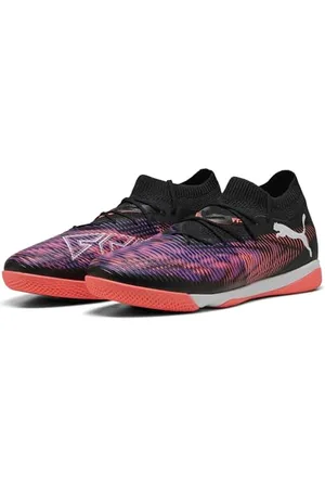 PUMA Buty piłkarskie Unisex Future 8 Match IT, czarno-biało-świecące czerwone, 38 UK, Czarny biały świecący czerwony, 39 EU
