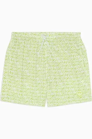 Emporio Armani Męskie małe logo Mid Boxer Green XXL, Limonkowy stempel/biały, XXL