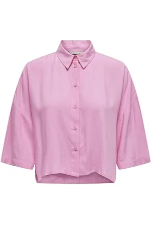 ONLY ONLASTRID Life 2/4 Cropped Shirt WVN, , M