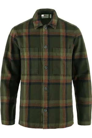 Fjällräven FJALLRAVEN 12600226-662-555 pojedynczy flanelowy sweter M męski t-shirt głęboki las-ciemny granatowy, rozmiar S, , S