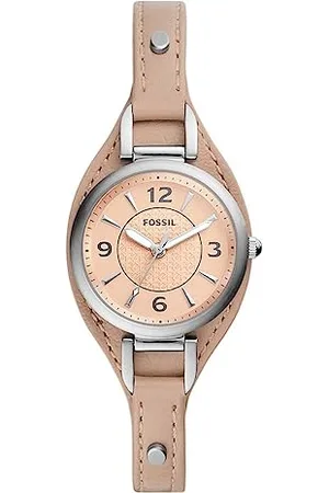 Fossil Carlie Zegarek damski, mechanizm kwarcowy z paskiem ze stali nierdzewnej lub skóry