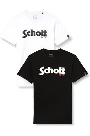 Schott NYC Zestaw 2 koszulek z logo Schott, TSPKLOGO, , M