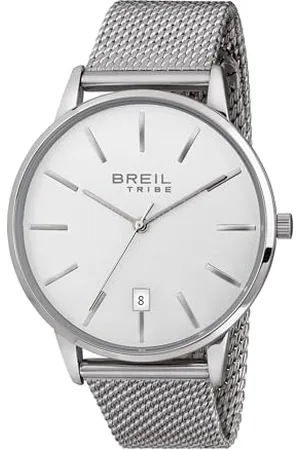 Breil Zegarek kolekcjonerski Avery Only Time Movement - 3h Kwarcowy i Stalowa Mesh dla mężczyzn, , talla única, bransoletka