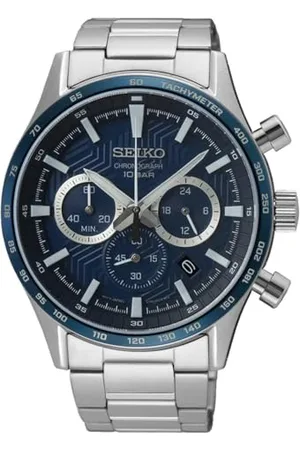Seiko Męski analogowy zegarek kwarcowy z bransoletką ze stali nierdzewnej SSB445P1, , bransoletka