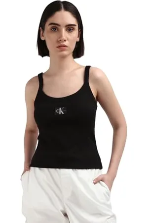 Calvin Klein Jeans Damski podkoszulek z prążkowanym dekoltem w łódkę, , XXL