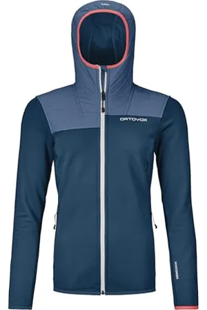 ORTOVOX Damska bluza z kapturem polarowa Plus, petrol Blue, M, , M