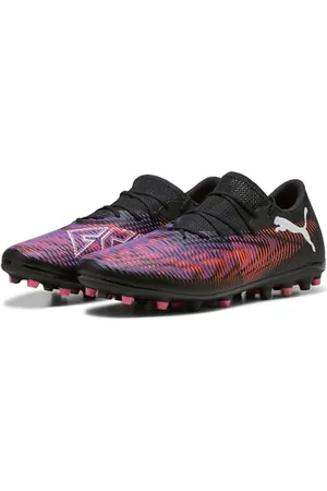 PUMA Unisex Future 8 Match Low MG buty piłkarskie, czarno-biało-świecące czerwone, 40 EU, Czarny biały świecący czerwony, 46.5 EU