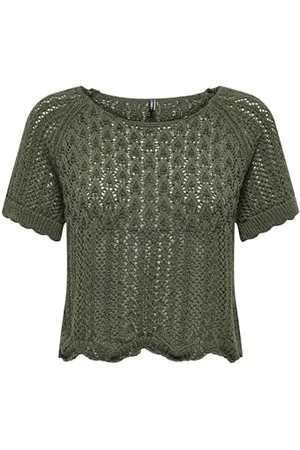 ONLY Onlnola Life S/S Pulower KNT Nca sweter, brązowy, M damski, br?zowy, M