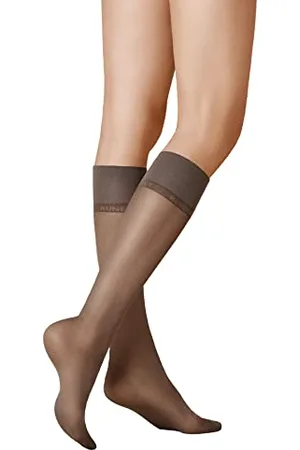 Kunert 333000 Satin Look 20 Przezroczyste skarpetki damskie, Szary(grafit), 38-40