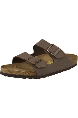 Birkenstock Unisex Arizona Birko-Flor skóra nubukowa szerokie klapki, , 35 EU