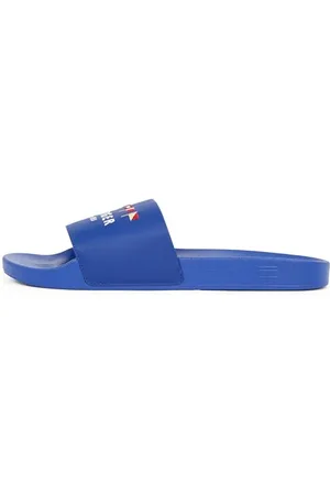 Tommy Hilfiger Męskie flagi HILFIGER BASEN SLIDE, NIEBIESKI (Wedge Blue), 9 UK, , 43 EU