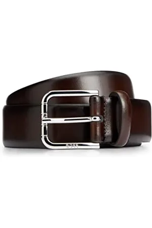HUGO BOSS Męski Clive-Ant Sz35 wykonany we Włoszech pasek z polerowanej skóry z klamrą z logo, , 115