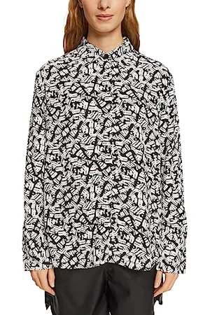 ESPRIT Wzorzysta bluzka Crêpe, , S