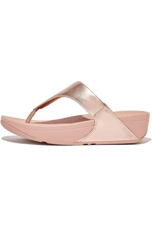 FitFlop Damskie sandały LULU TOE POST - skórzane sandały z podnóżkiem, różowe złoto (różowe złoto 323), rozmiar 39 EU, , 39 EU