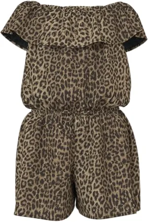 NAME IT Dziewczęcy Nkfvinaya Ss Playsuit Fffff Noos, Black, 140, , 140