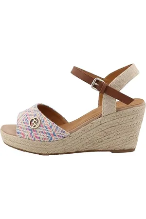 TOM TAILOR Damskie sandały klinowe 5390010034, niebieskie (blue-multi), 40 EU, , 40 EU