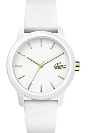 Lacoste Analogowy zegarek kwarcowy dla kobiet z białą silikonową bransoletką - 2001063, , Unique size, pasek