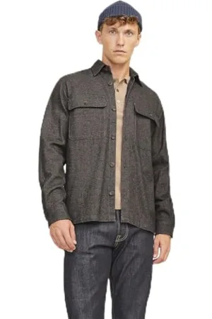 JACK & JONES Męska kurtka koszulowa JPRRAYMOND Melange SOLID Overshirt LS SN, , XL, , XL
