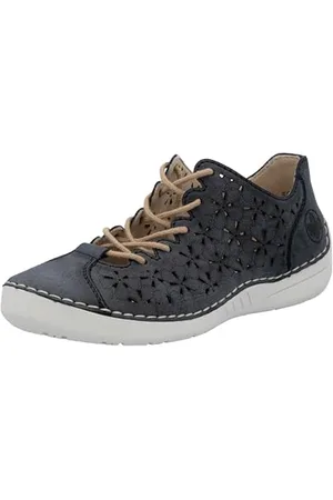 Rieker Damskie buty sznurowane, niebieskie, rozmiar 42 EU, , 42 EU