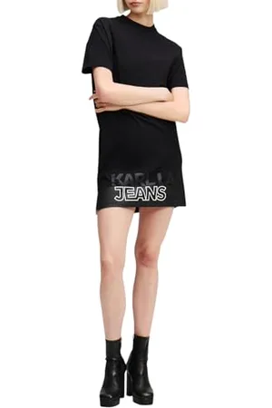 Karl Lagerfeld Relaxed Graphic Tee Dress, , XS