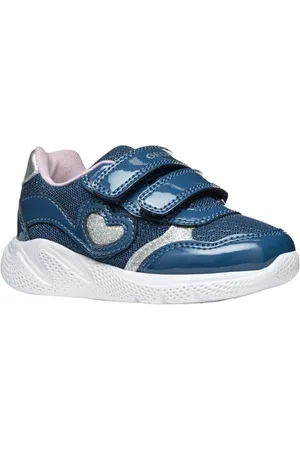 Geox B Sprintye Girl A Sneakersy Dziewczęce, srebrny, czarny, złoty, 27 EU