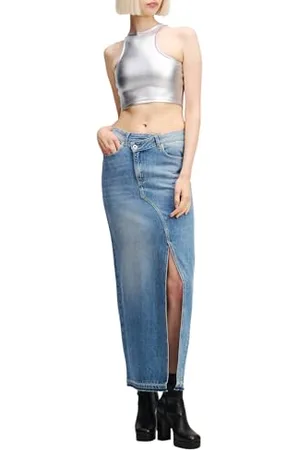 Karl Lagerfeld Denim Maxi Skirt, , M