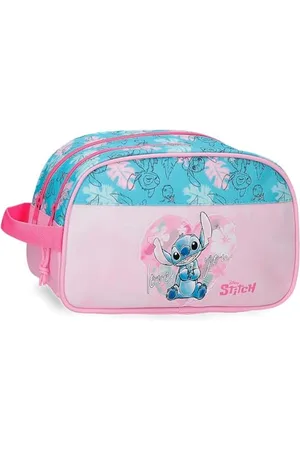Disney Joumma Heart Stitch Kosmetyczka Dwie komory Różowy 26x16x12 cm Poliester 4,99L, , Talla única, Dwukomorowa kosmetyczka