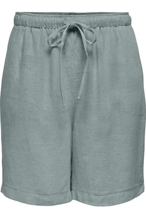 ONLY Onlsiesta MW Pull-Up Linen Bl Szorty damskie Os, , L, , L