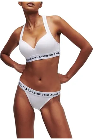 Karl Lagerfeld Damskie legginsy z logo brazylijskie, białe, S