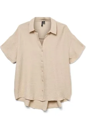 VERO MODA Vmmelaney Queeny Ss Shirt WVN Ga Noos, , XS